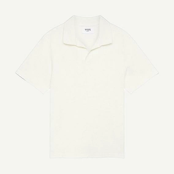 Wax London Mens Grande Polo Pique Cotton - Ecru 3 Wax London Mens Grande Polo Pique Cotton - Ecru